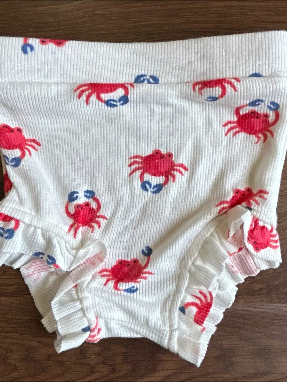 Angel Dear Crabby Cuties Tank Top and High Waisted Shorts Set 3-6m